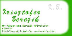 krisztofer berczik business card